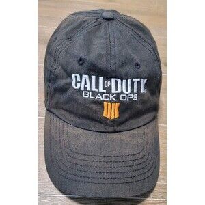 Call Of Duty Black Ops 4 Hat Cap Black Adjustable Strap Back Miltary Video Game